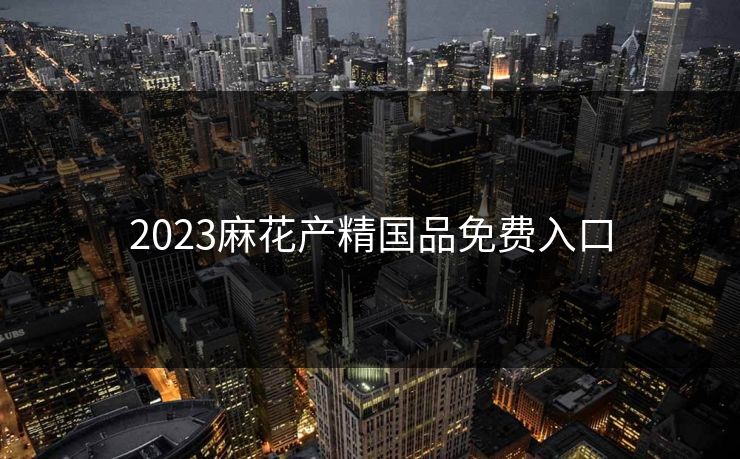 2023麻花产精国品免费入口